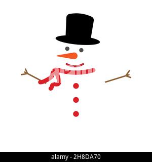 Snowman icon symbol simple design Stock Vector