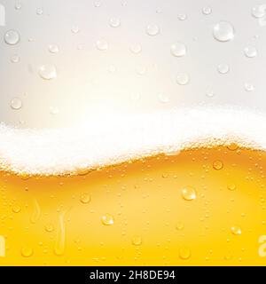 cold beer texture with condensation drops on glass Stock Vector