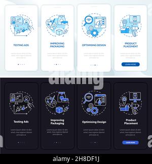 Usage of neuroscience onboarding mobile app page screen Stock Vector