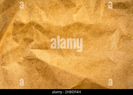 Crumpled old paper texture. Kraft and brown. Vintage and retro abstract background. Love letter design Stock Photo