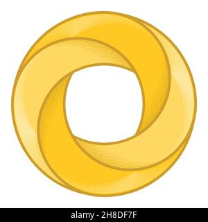 Circle impossible geometric figure vector design Stock Vector