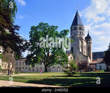 Cluny Abbey or Abbaye de Cluny, a Benedictine monastery in Cluny, Saone ...