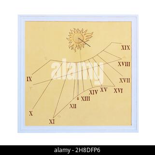 Sundial isolated on white background Stock Photo