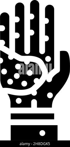 atopic dermatitis glyph icon vector illustration Stock Vector