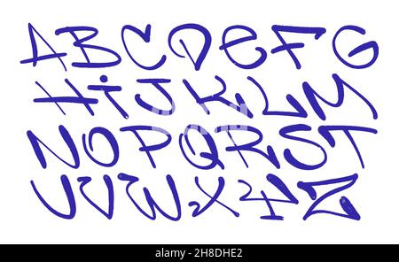 multicolored graffiti elements set spray paint arrow line paint Stock Vector