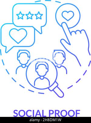 Social influence concept icon Stock Vector