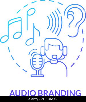 Brand audible identity concept icon Stock Vector