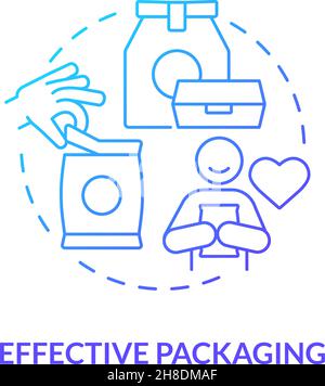 Packaging optimization concept icon Stock Vector