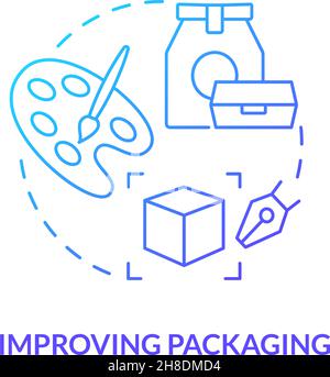 Packaging enhancement concept icon Stock Vector