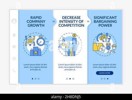 External growth advantages onboarding vector template Stock Vector