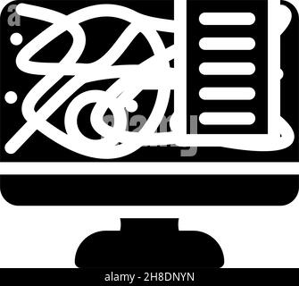 virtual planetarium glyph icon vector illustration Stock Vector