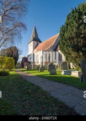 Holy Trinity Church in the village of Bosham, West Sussex, England. Stock Photo