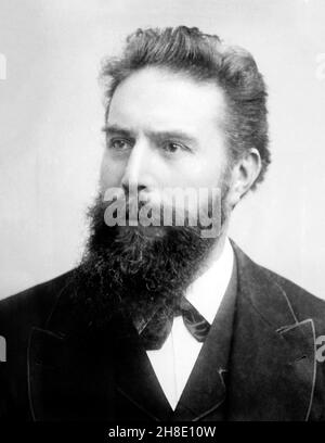 W.C. Röntgen.  Portrait of the Nobel Prize winning physicist, Wilhelm Roentgen (1845-1923) Stock Photo