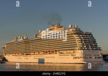 The Majestic Princess cruise ship shown departing the Port of Los ...