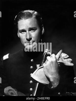 ERROL FLYNN Portrait as Jeb Stuart in SANTA FE TRAIL 1940 director MICHAEL CURTIZ original screenplay Robert Buckner costume design Milo Anderson music Max Steiner Warner Bros. Stock Photo