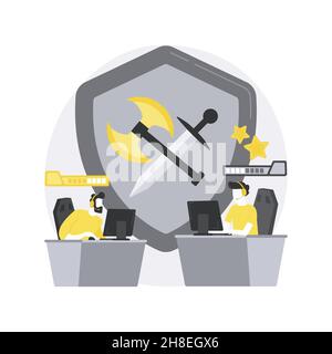 MMORPG abstract concept vector illustration. Stock Vector