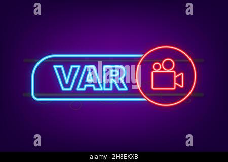 VAR, Video Assistant Referee icon / VAR logo for soccer or football ...