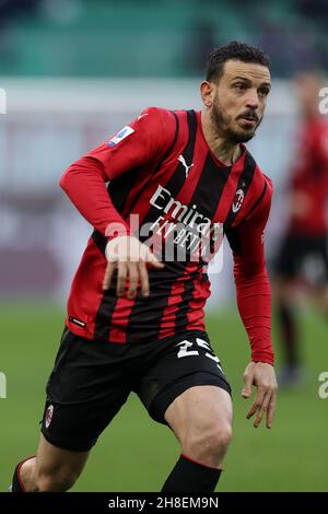 Milan, Italy, 28th November 2021. Mike Maignan of AC Milan reacts ...