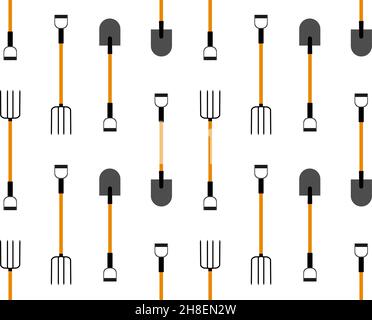 Seamless pattern with garden tools vector illustration Stock Vector