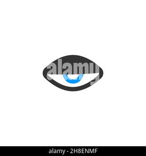 Closing Eye Vector Icon. Hide Icon. Stock vector illustration isolated Stock Vector