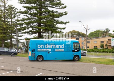 On demand public transport in Sydney northern beaches region, designed to improve connectivity for local community,Sydney,Australia Stock Photo
