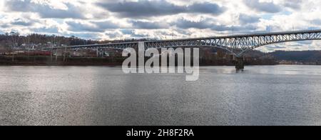 The Homestead Grays Bridge spanning over the Monongahela river and