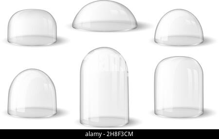 Crystal domes set Stock Vector