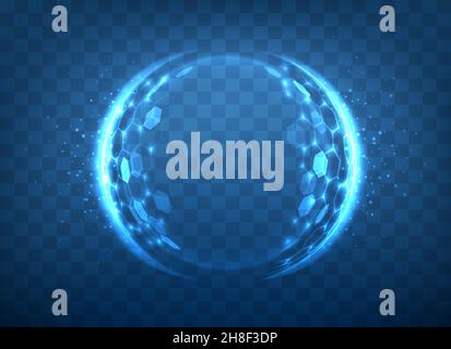 3d powerful protection Stock Vector