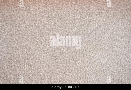 Fragment of genuine soft pink leather with a fine mesh pattern. Background, pattern, texture. Stock Photo