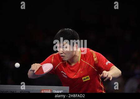 Houston, USA. 29th Nov, 2021. Fan Zhendong (CHN) Table Tennis : 2021 World Table Tennis Championships Men's singles Final match at George R. Brown Convention Center in Houston, USA . Credit: Itaru Chiba/AFLO/Alamy Live News Stock Photo