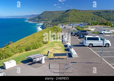 View from Bald Hill towards Wollongong Stock Photo