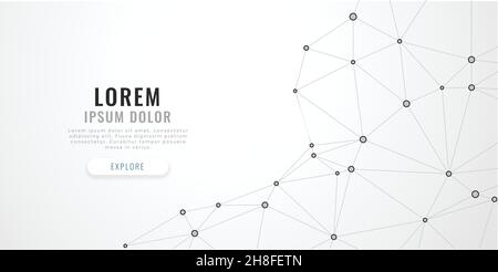 abstract low poly lines mesh on white background Stock Vector