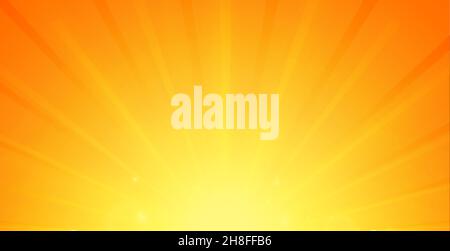 glowing rays background in orange color design Stock Vector
