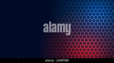 hexagonal technology pattern mesh background with text space Stock Vector