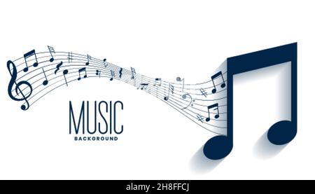 musical notes pentagram background design Stock Vector