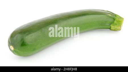 Fresh ripe zucchini on white background with soft shadow Stock Photo