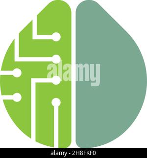 Brain Logo vector icon Template illustration Stock Vector