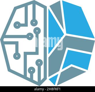 Brain Logo vector icon Template illustration Stock Vector