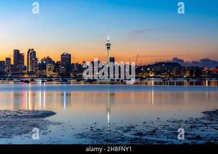 Auckland New Zealand Amazing Sunrise Photo Stock Photo