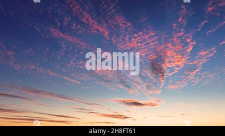Sunset sky for background or sunrise sky and cloud at morning Stock Photo