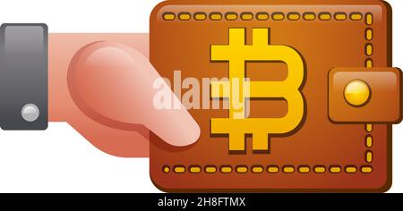 Cryptocurrency Cryptocurrency Bitcoin Wallet Icon Illustration Stock Vector