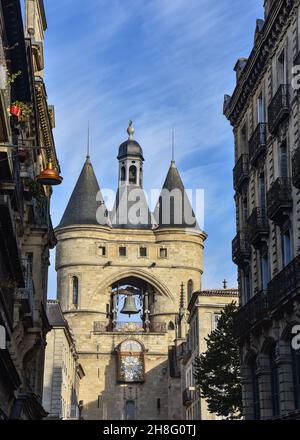 Bordeaux, France -11 Nov, 2021: La Grosse Cloche or the Big Bell of Bordeaux, France Stock Photo