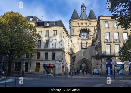 Bordeaux, France -11 Nov, 2021: La Grosse Cloche or the Big Bell of Bordeaux, France Stock Photo