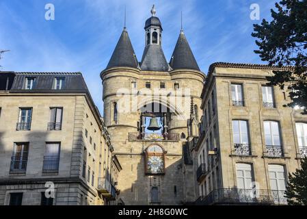 Bordeaux, France -11 Nov, 2021: La Grosse Cloche or the Big Bell of Bordeaux, France Stock Photo