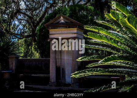 Mausoleum at Historic Bonaventure Cemetery in Savannah,  Georgia Stock Photo