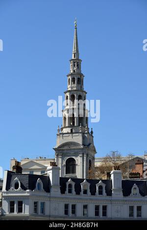 St Bride's Church, Fleet Street, London, United Kingdom Stock Photo