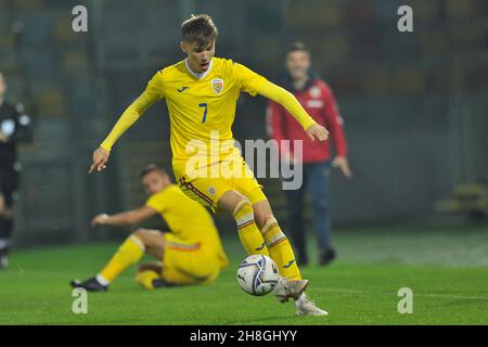George Popescu Octavian Romania U21 player, during the friendly match between Italy vs Romania final result 4-2, match played at the Benito Stirpe sta Stock Photo
