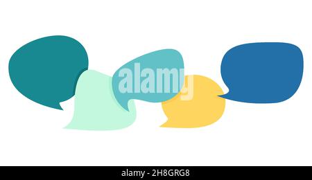 Collection of colorful speech bubbles and dialog balloons Stock Vector