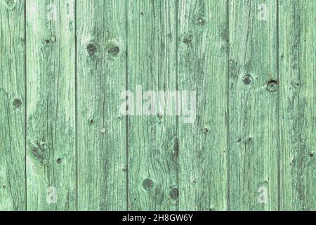 Wooden background with green colored planks Stock Photo
