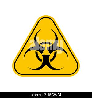 Biohazard vector triangle sign, isolated vector illustration Stock ...